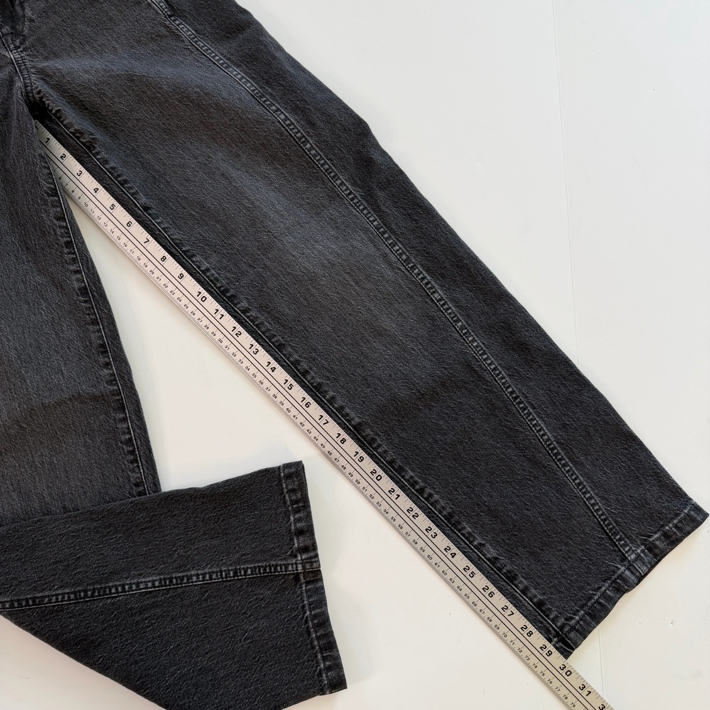 Madewell Jeans Womens 25 Washed Black Tapered Denim Trousers High Rise - Picture 7 of 11